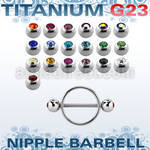 ujbnpe6 nipple shield w titanium bar w 2 bezel set jewel balls