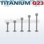ulbb3 titanium g23 labret with a 3mm ball length 6mm 16mm