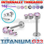 ulbin18 titanium g23 labret descending bezel cz internal