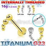 ulbin51 titanium g23 labret four balls curve top internal