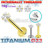 ulbin56 titanium g23 labret 16g square cz prong set internal