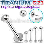 ulbnord titanium threadless push pin labret half ball top