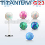 ulbop4s titanium g23 labret with a 4mm synthetic opal ball