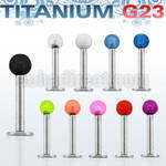 uluvb3 titanium g23 1 2mm labret with 3mm uv acrylic ball