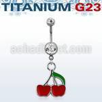 umcd382 titanium g23 belly banana w 5 8mm bezel jewel apple