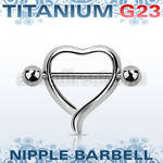 unpsh11 heart shaped nipple shield w a titanium g23 barbell