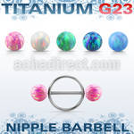 uonpe8 steel nipple shield w titanium barbell w 8mm opal balls