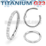 usgsh40 titanium hinged segment ring 16g outward pyramids