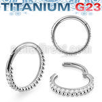 usgsh43 titanium g23 hinged segment ring cnc cz chain balls