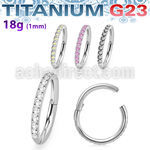 usgshs10 titanium g23 hinged segment ring 18g outward cz