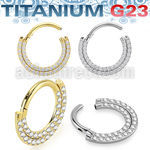 usgtsh26 pvd plated titanium segment ring cz at side