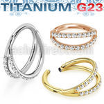 usgtsh38 pvd plated titanium hinged segment ring fan out cz