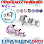 ushz18in titanium g23 top three descending bezel cz