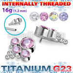 ushz9in titanium g23 bohemian design top color cz