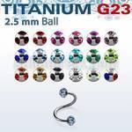 uspemj25 titanium g23 twister spiral w 2 5 mm multi jewel balls
