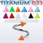 uspeuvcn titanium g23 spiral with two 3mm uv cones