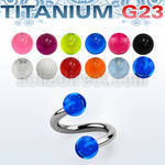 uspuvb4 titanium g23 spiral with two 4mm uv balls