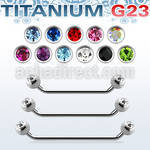 usubjb5 titanium g23 45 surface barbell with 5mm titanium ball
