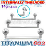 usudjbi titanium surface barbell jewel balls internal