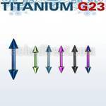utbbecn anodized titanium g23 eyebrow barbell with 3mm cones