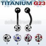 utbnfr6a anodized titanium g23 banana w 6mm dotted ferido ball