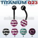 utbnfr8d anodized titanium banana w 8mm tri line ferido ball