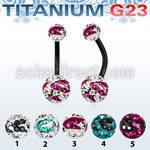 utbnfrgc black titanium banana w 58mm multicrystal zebra ball 