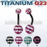 utbnfrgd anodized titanium banana w 5 8mm tri line ferido balls