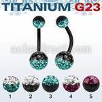 utbnfrge anodized titanium banana w 5 8mm 2 color ferido balls