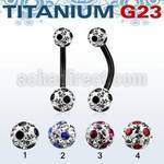 utbnfrsa anodized titanium banana w 5 6mm dotted ferido balls