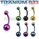 utbng anodized titanium g23 belly banana with 5 8mm ball