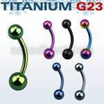 utbns anodized titanium g23 belly banana with 5 6mm ball