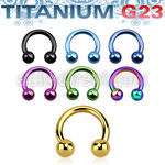 utcbb anodized titanium g23 circular barbell with 4mm balls