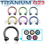 utcbe2c anodized titanium g23 circular barbell w 3mm jewel balls