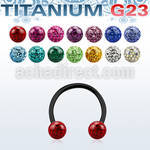 utcbefr4 anodized titanium g23 circular barbell with ferido ball