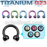 utcbjb4 anodized titanium circular barbell, 14g w 4mm jewel ball