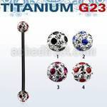 utinfr5a anodized titanium g23 barbell w 5mm dotted balls