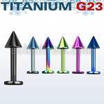 utlbcn4s anodized titanium g23 labret with a 4mm cone