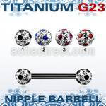 utnpfr5a anodized titanium g23 barbell w 5mm dotted ferido balls