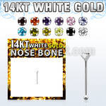 wbzsm1 14kt white gold nose bone w a 1.5mm round cz stone