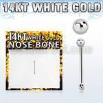 wnbb1 14kt white gold nose bone w 1 5mm white gold ball top