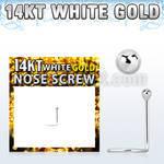 wscb1 14kt white gold nose screw w 1 5mm ball shaped top