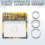 wsel16 rhodium plated solid 14kt white gold seamless ring