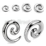 wspgmf 316l steel spiral coil taper w a multi crystal rin