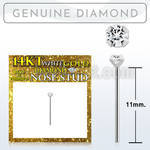 wydb2 genuine diamond 14k gold rhodium plated bend it yourself nose stud 2mm prong set round diamond