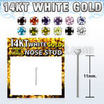 wyzsm1 14kt white gold bend it nose stud w a 1.5mm cz stone