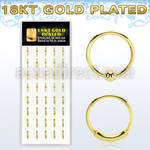 x18gnh box of 18k gold silver nose hoops w ball endless hoops