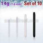 xabb14g pack of bioflex barbell post with external threading 14g