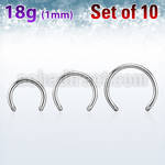 xcb18g pack of 10 pcs of 316l steel circular barbell posts