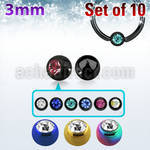 xdpbtc3 3mm pvd steel ball closure ring ball w crystal